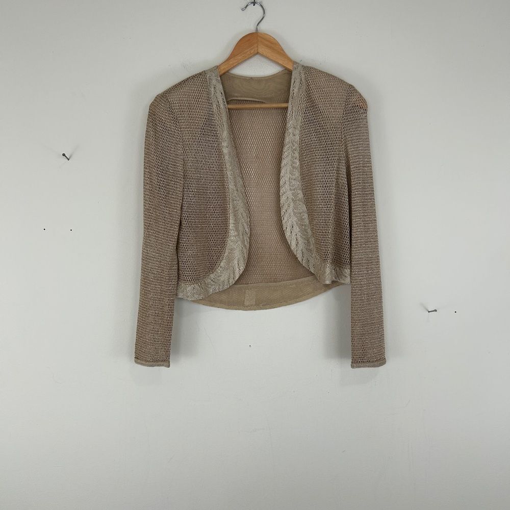 Vintage Damianou Gold Crochet 2-Piece Gown with Jacket - Picture 5 of 8